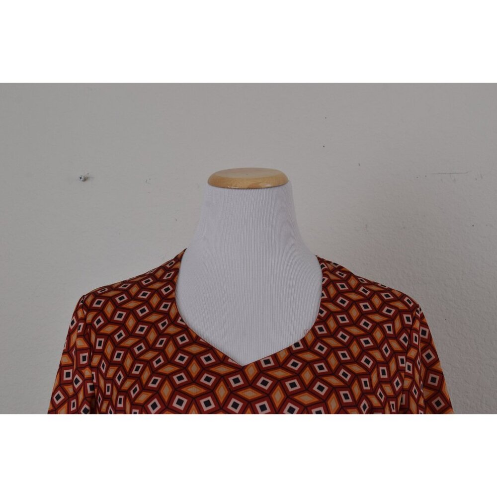 Vintage 80s Polyester Geometric Top - Picture 10 of 11